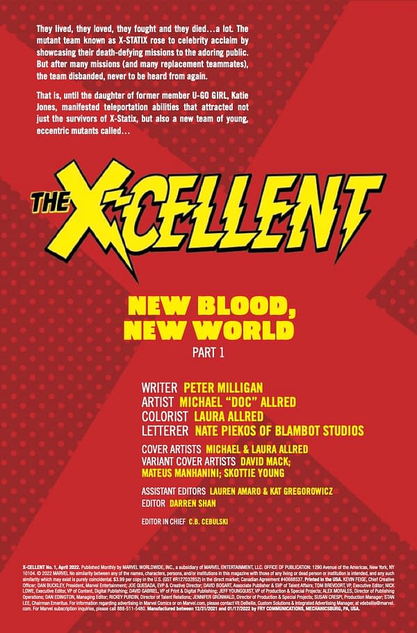 Interior preview page from X-Cellent #1
