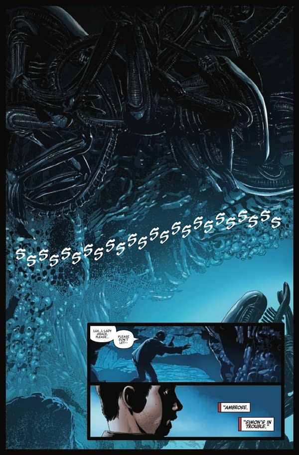 Interior preview page from ALIEN #10 MARC ASPINALL COVER