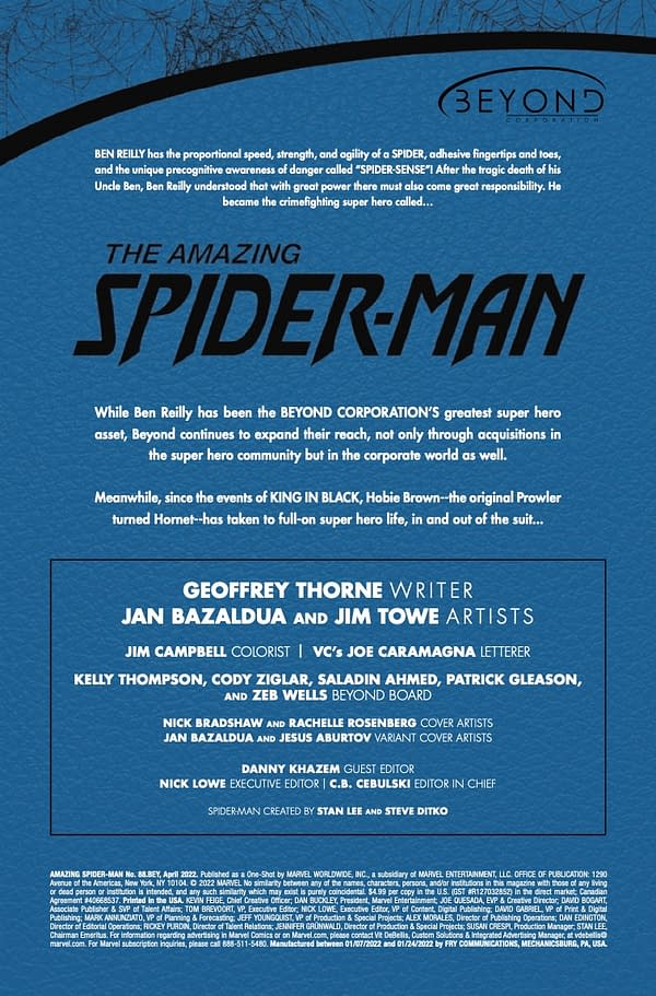 Interior preview page from Amazing Spider-Man #88.BEY