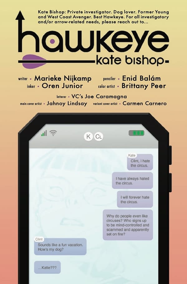 Interior preview page from Hawkeye: Kate Bishop #4