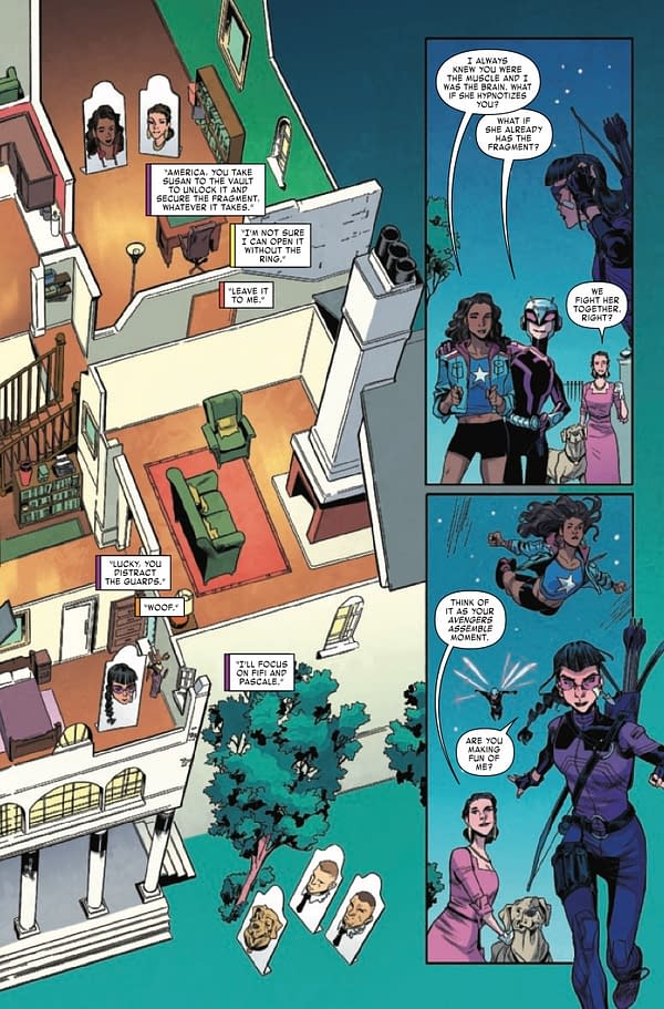 Interior preview page from HAWKEYE: KATE BISHOP #5 JAHNOY LINDSAY COVER