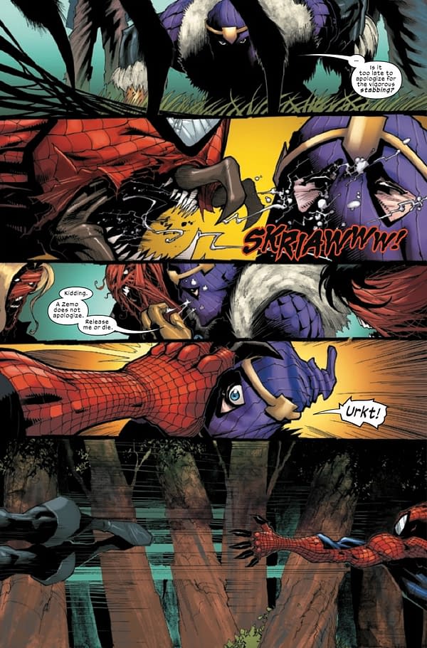 Interior preview page from SAVAGE SPIDER-MAN #2 NICK BRADSHAW COVER