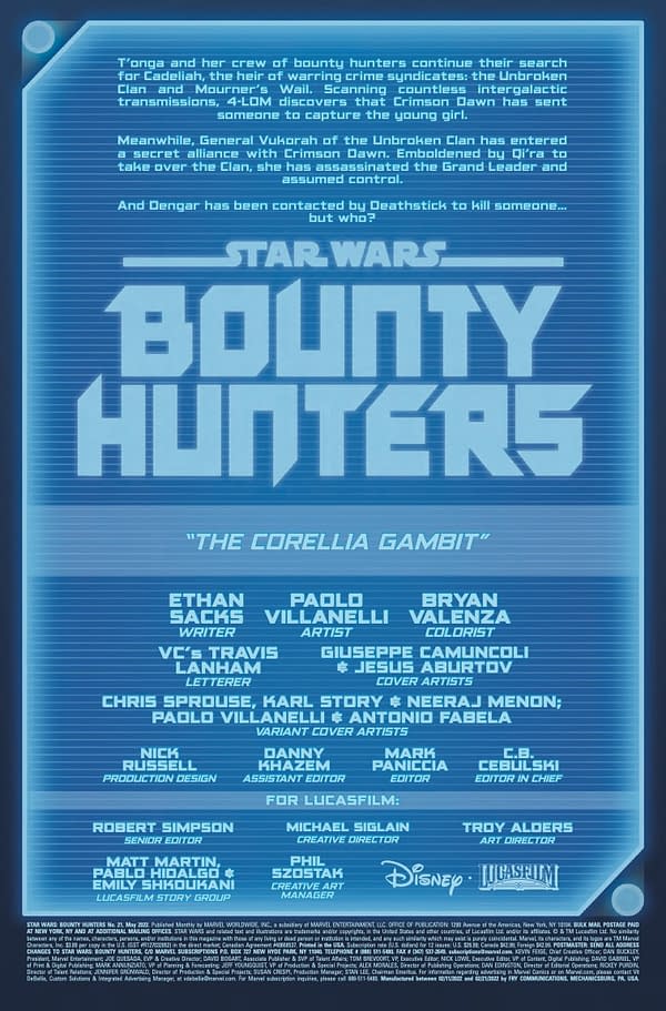 Interior preview page from STAR WARS: BOUNTY HUNTERS #21 GIUSEPPE CAMUNCOLI COVER