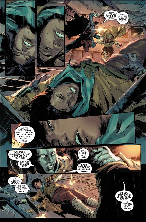 Interior preview page from STAR WARS: BOUNTY HUNTERS #21 GIUSEPPE CAMUNCOLI COVER