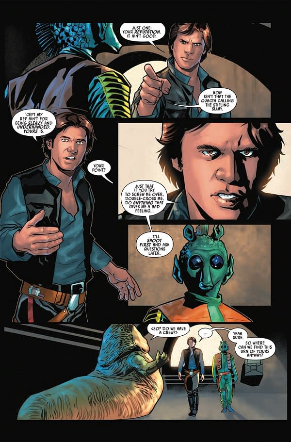 Interior preview page from STAR WARS: HAN SOLO AND CHEWBACCA #1 ALEX MALEEV COVER