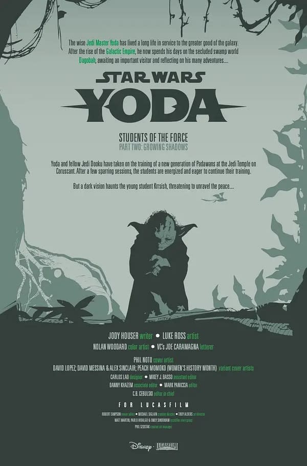 Interior preview page from STAR WARS: YODA #5 PHIL NOTO COVER