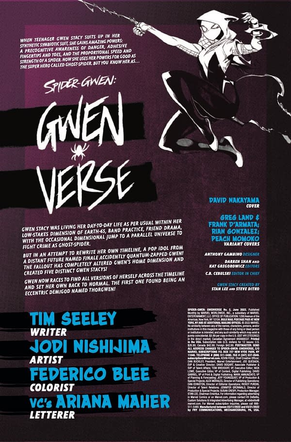 Interior preview page from SPIDER-GWEN: GWENVERSE #2 ROD REIS COVER