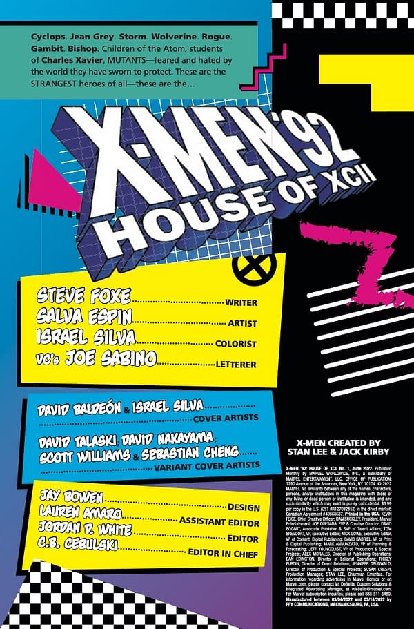 Interior preview page from X-MEN '92: HOUSE OF XCII #1 DAVID BALDEON COVER