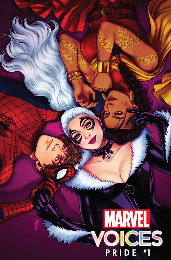 Black Cat Has a Threesome for Marvel's Voices: Pride Variant Cover