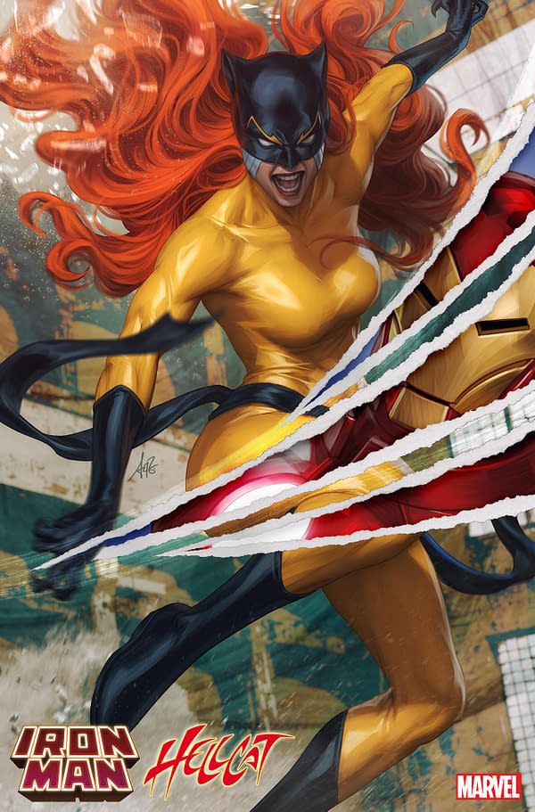 Cover image for IRON MAN/HELLCAT ANNUAL 1 ARTGERM VARIANT