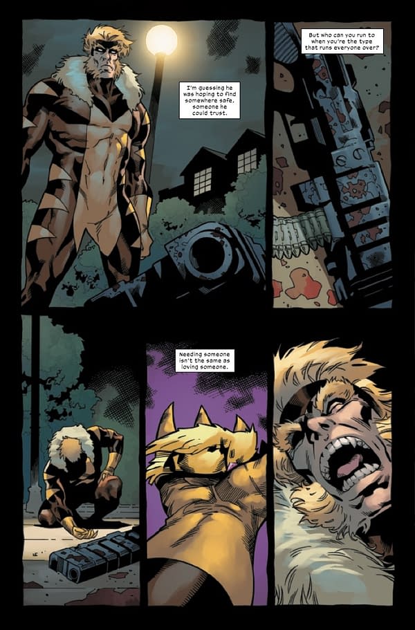 Interior preview page from SABRETOOTH #4 RYAN STEGMAN COVER