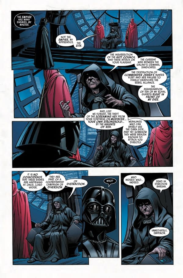 Interior preview page from STAR WARS: CRIMSON REIGN #5 LEINIL YU COVER