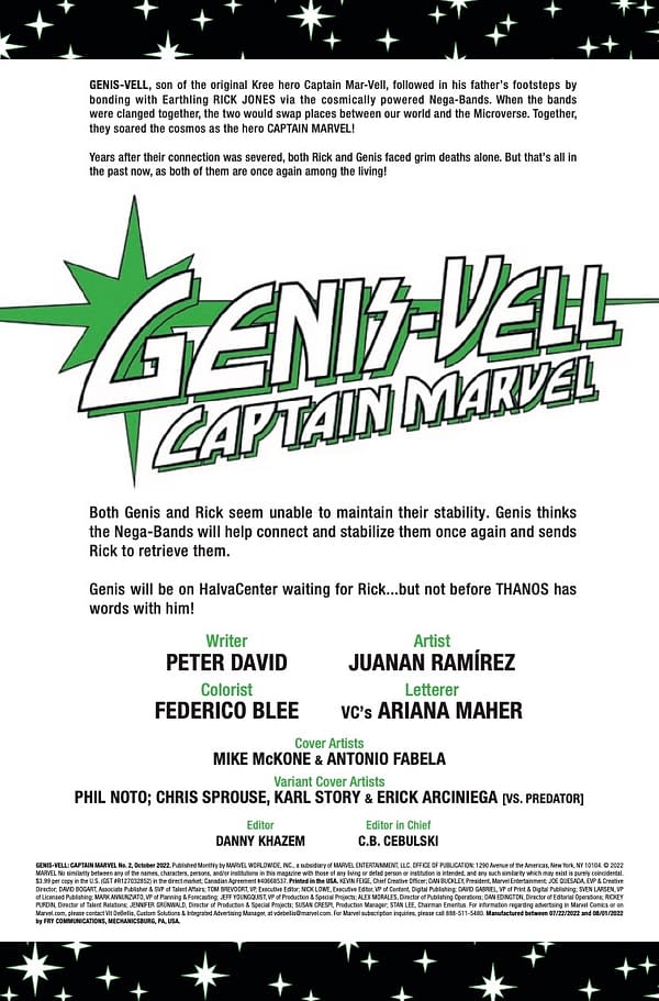 Interior preview page from GENIS-VELL: CAPTAIN MARVEL #2 MIKE MCKONE COVER
