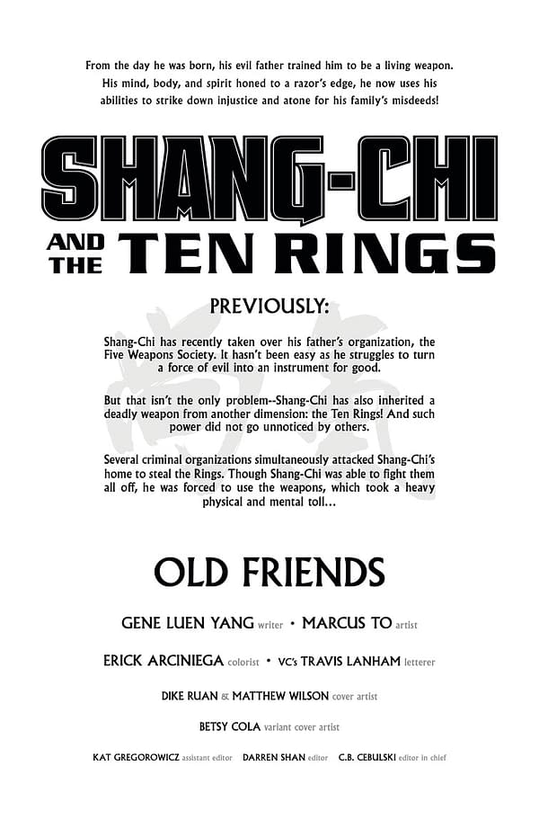 Interior preview page from SHANG-CHI AND THE TEN RINGS #2 DIKE RUAN COVER