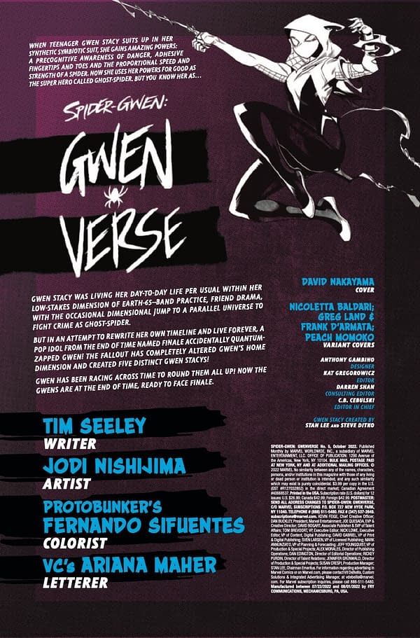Interior preview page from SPIDER-GWEN: GWENVERSE #5 DAVID NAKAYAMA COVER