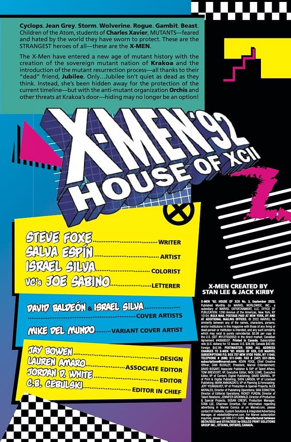Interior preview page from X-MEN: HOUSE OF XCII #3 DAVID BALDEON COVER