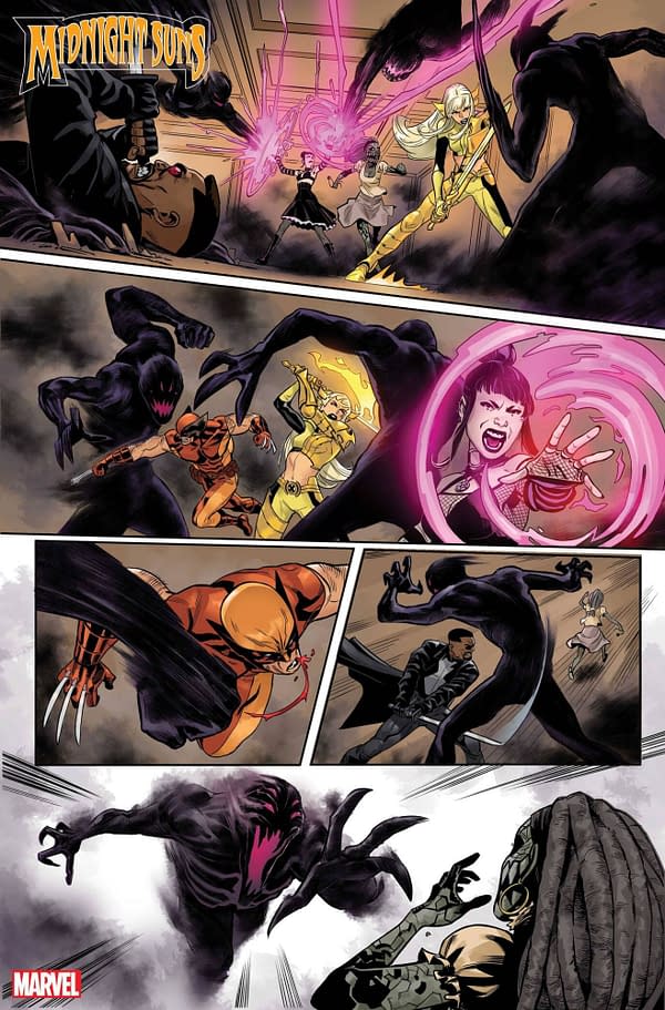 Preview of Midnight Suns #1 by Ethan Sacks and Luigi Zagaria, in stores September 14th from Marvel Comics