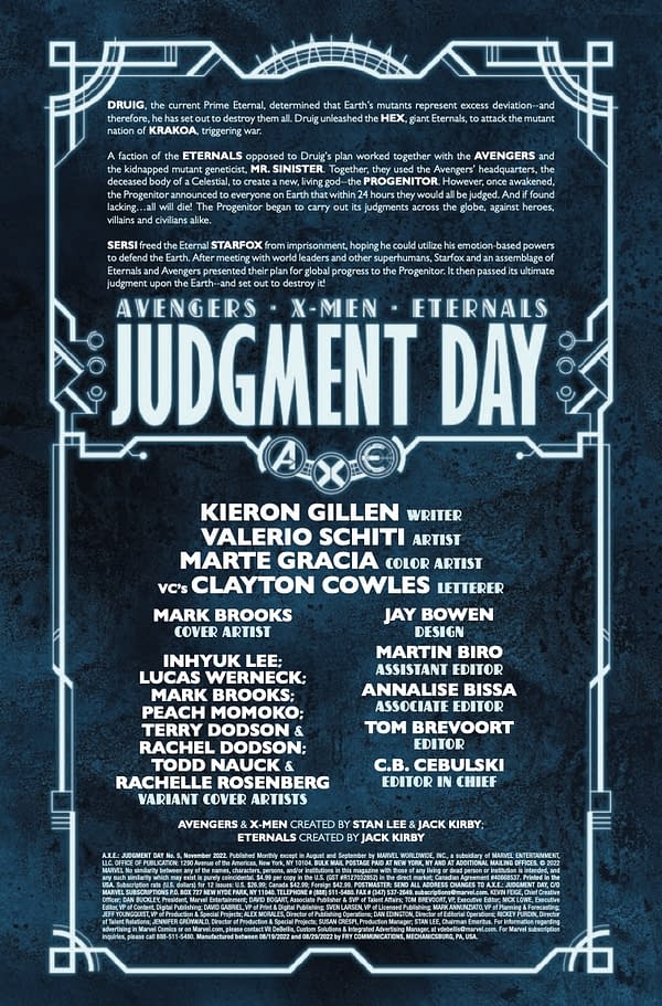 Interior preview page from AX: JUDGMENT DAY #5 MARK BROOKS COVER
