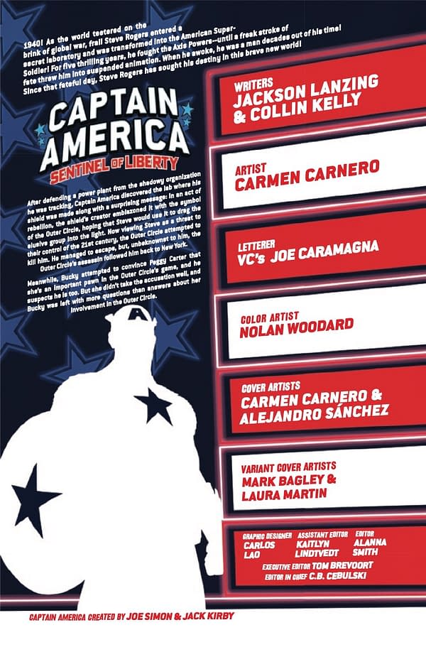 Interior preview page from CAPTAIN AMERICA: SENTINEL OF LIBERTY #4 CARMEN CARNERO COVER