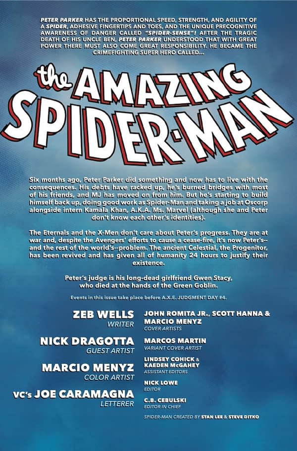 Interior preview page from AMAZING SPIDER-MAN #10 JOHN ROMITA JR. COVER