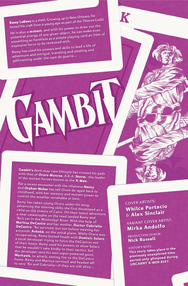 Interior preview page from GAMBIT #3 WHILCE PORTACIO COVER