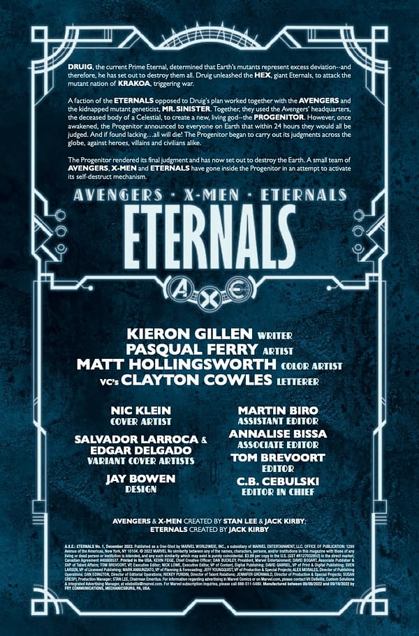 Interior preview page from AXE: ETERNALS #1 NIC KLEIN COVER