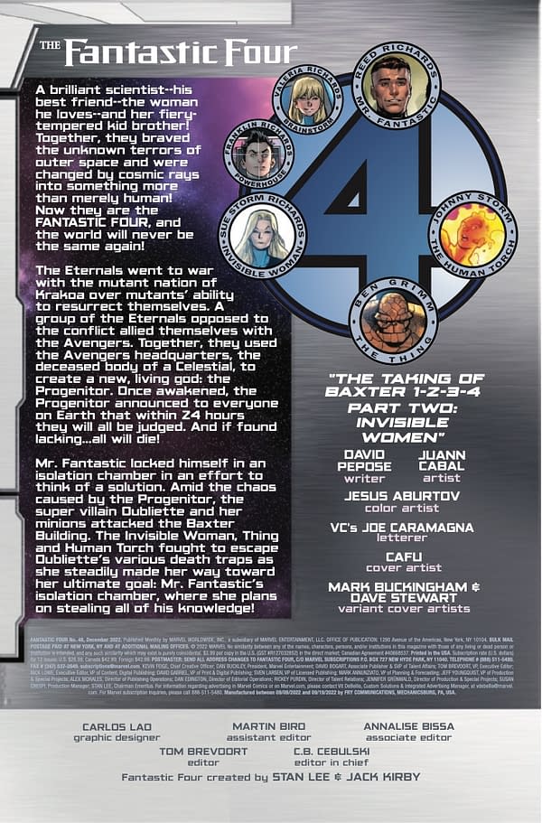 Interior preview page from FANTASTIC FOUR #48 CAFU COVER