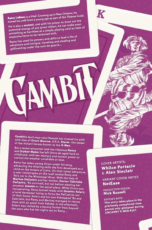 Interior preview page from GAMBIT #4 WHILCE PORTACIO COVER