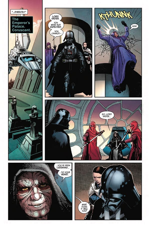 Interior preview page from STAR WARS: DARTH VADER #28 RAHZZAH COVER