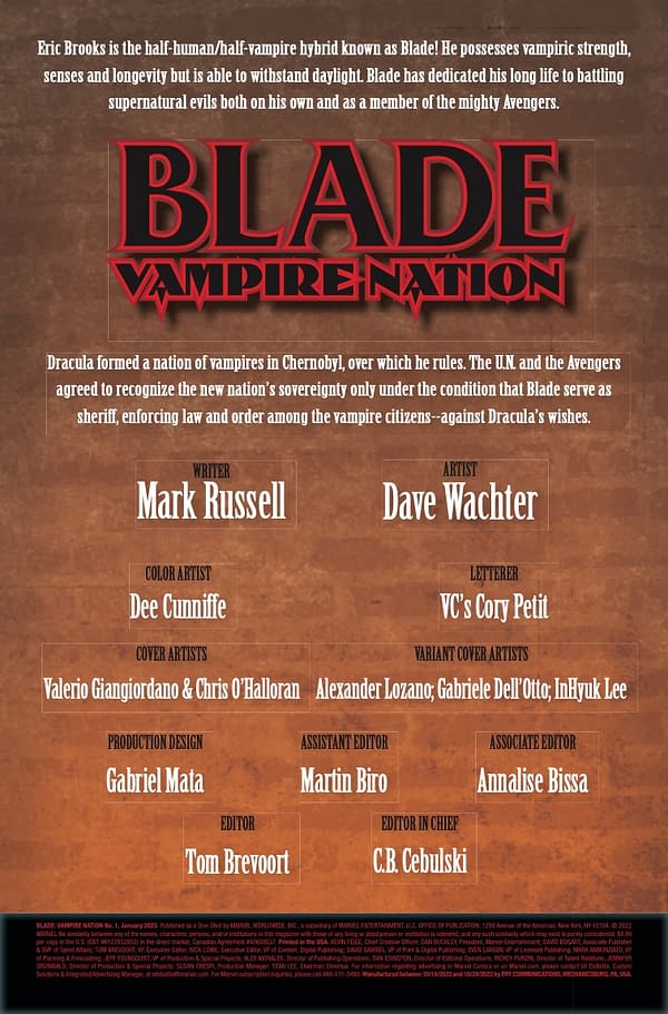 Interior preview page from BLADE: VAMPIRE NATION #1 VALERIO GIANGIORDANO COVER