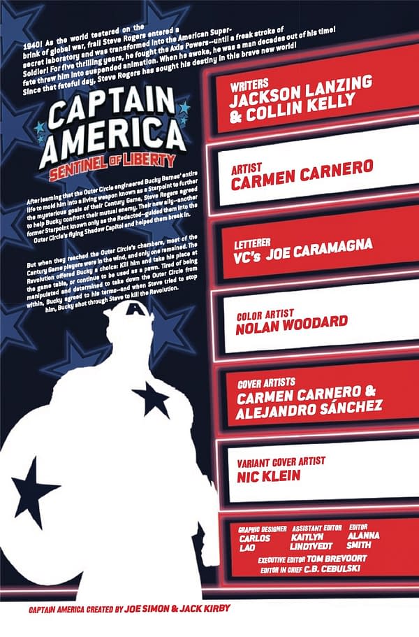 Interior preview page from CAPTAIN AMERICA: SENTINEL OF LIBERTY #6 CARMEN CARNERO COVER