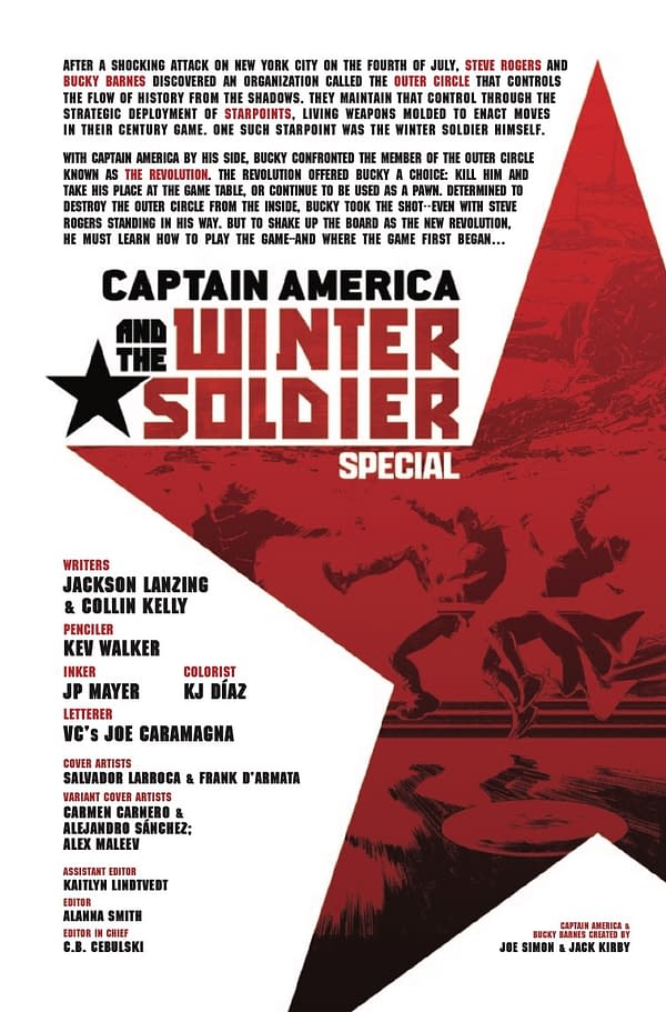Interior preview page from CAPTAIN AMERICA AND THE WINTER SOLDIER SPECIAL #1 SALVADOR LARROCA COVER