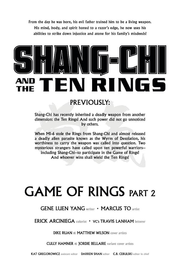Interior preview page from SHANG-CHI AND THE TEN RINGS #5 DIKE RUAN COVER