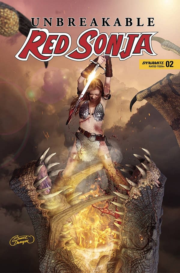 Cover image for UNBREAKABLE RED SONJA #2 CVR E COSPLAY