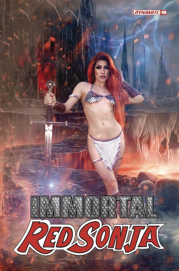 Cover image for IMMORTAL RED SONJA #8 CVR E COSPLAY