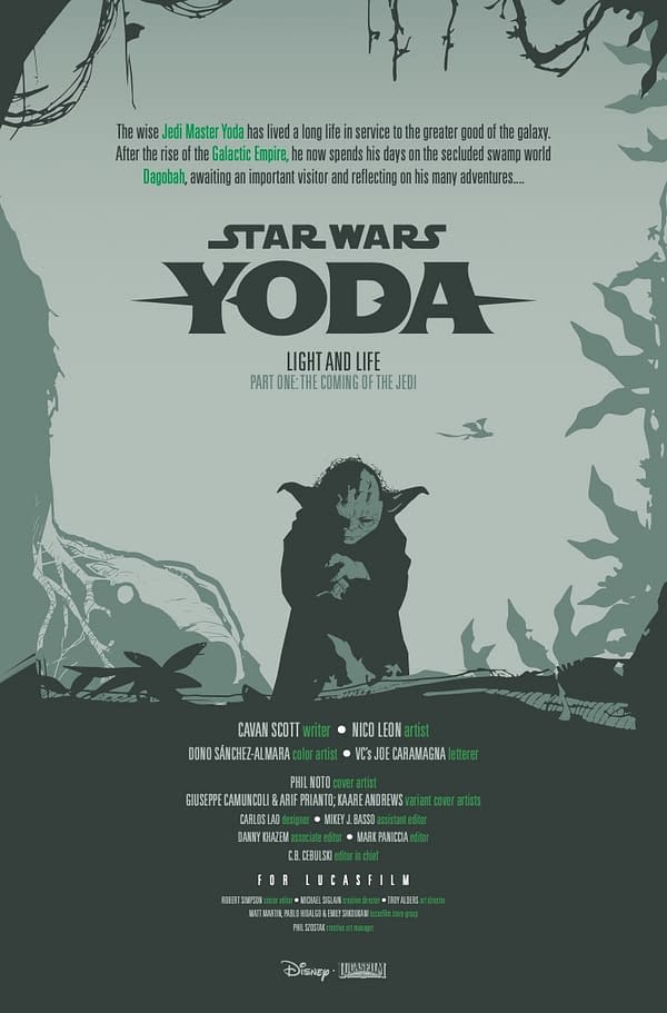 Interior preview page from STAR WARS: YODA #1 PHIL NOTO COVER