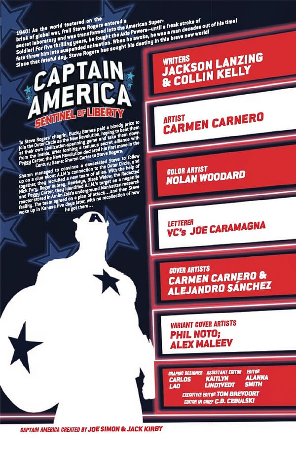 Interior preview page from CAPTAIN AMERICA: SENTINEL OF LIBERTY #8 CARMEN CARNERO COVER