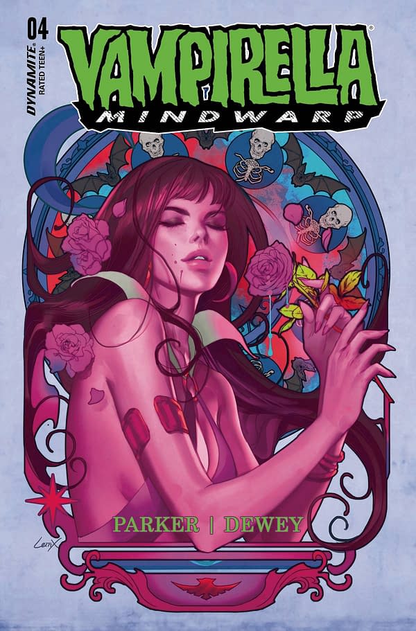 Cover image for VAMPIRELLA MINDWARP #4 CVR L FOC LEIRIX ULTRAVIOLET