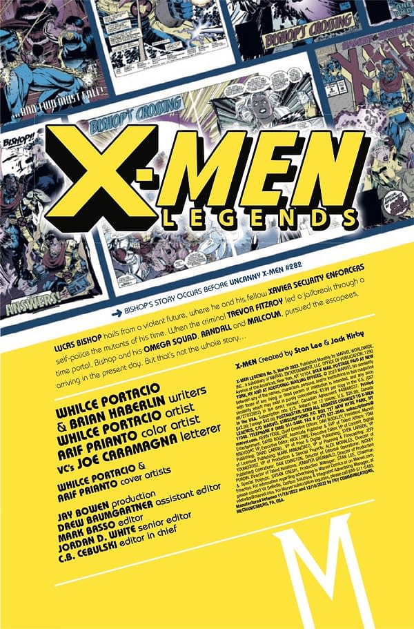 Interior preview page from X-MEN LEGENDS #5 WHILCE PORTACIO COVER