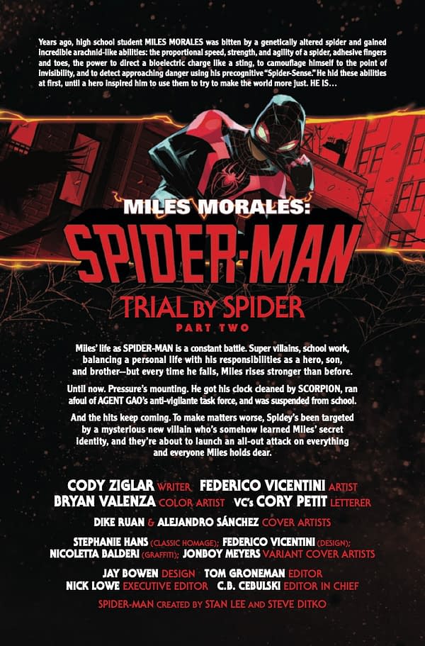 Interior preview page from MILES MORALES: SPIDER-MAN #2 DIKE RUAN COVER