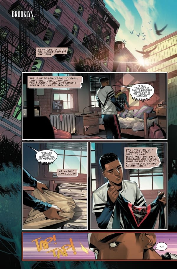 Interior preview page from MILES MORALES: SPIDER-MAN #2 DIKE RUAN COVER