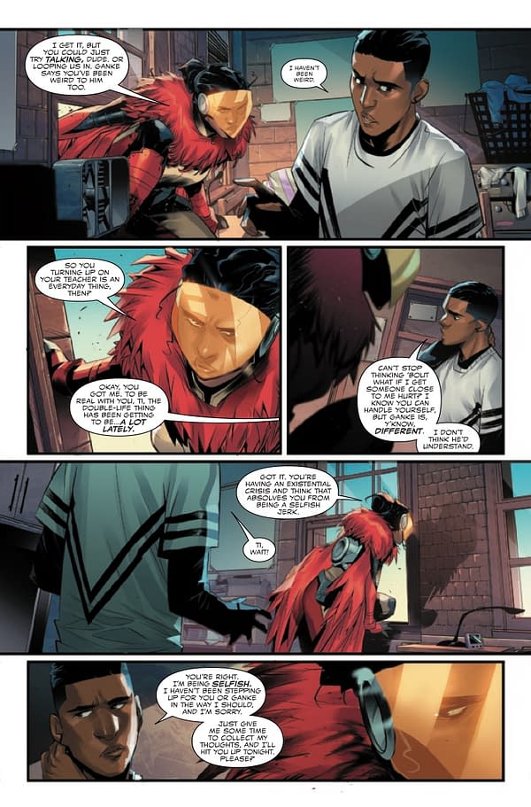 Interior preview page from MILES MORALES: SPIDER-MAN #2 DIKE RUAN COVER