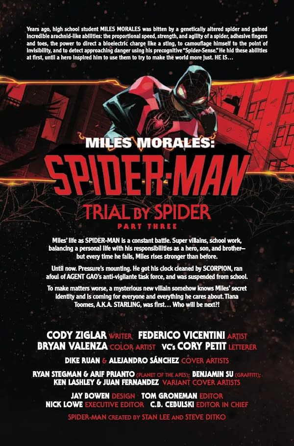 Interior preview page from MILES MORALES: SPIDER-MAN #3 DIKE RUAN COVER