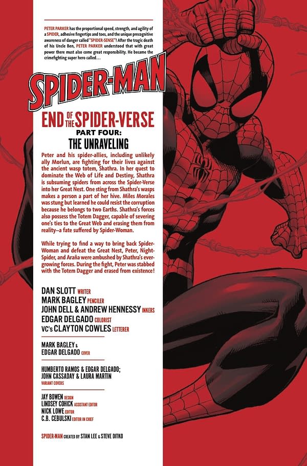 Interior preview page from SPIDER-MAN #4 MARK BAGLEY COVER