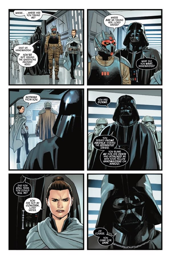 Interior preview page from STAR WARS: DARTH VADER #30 RAHZZAH COVER