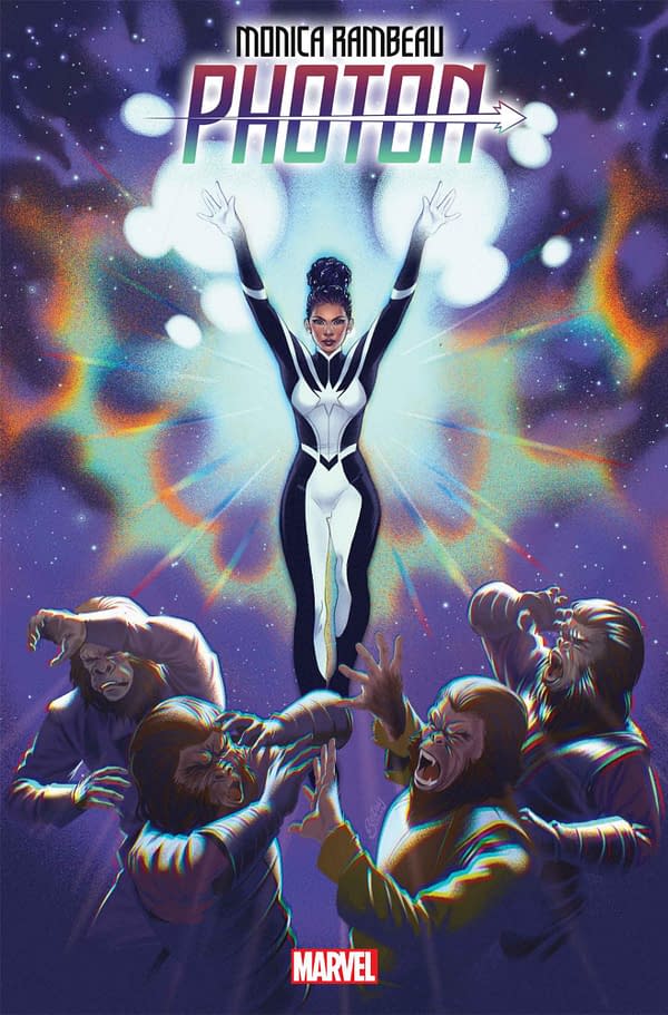 Cover image for MONICA RAMBEAU: PHOTON 3 COLA PLANET OF THE APES VARIANT