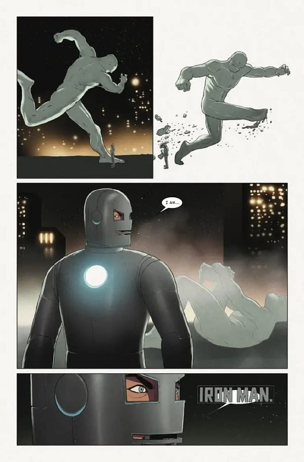 Interior preview page from I AM IRON MAN #1 AKANDE ADEDOTUN COVER