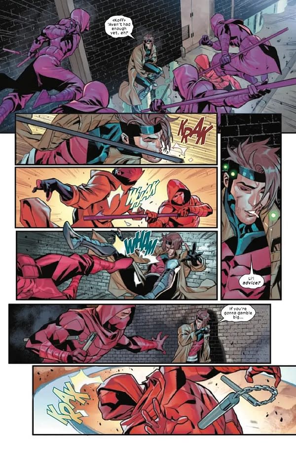 Interior preview page from ROGUE AND GAMBIT #1 STEVE MORRIS COVER