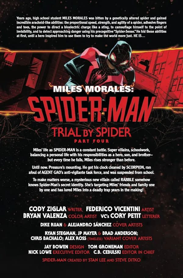Interior preview page from MILES MORALES: SPIDER-MAN #4 DIKE RUAN COVER