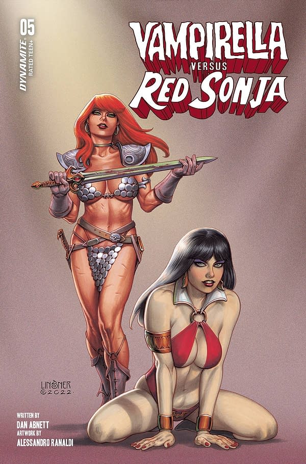 Cover image for VAMPIRELLA VS RED SONJA #5 CVR B LINSNER